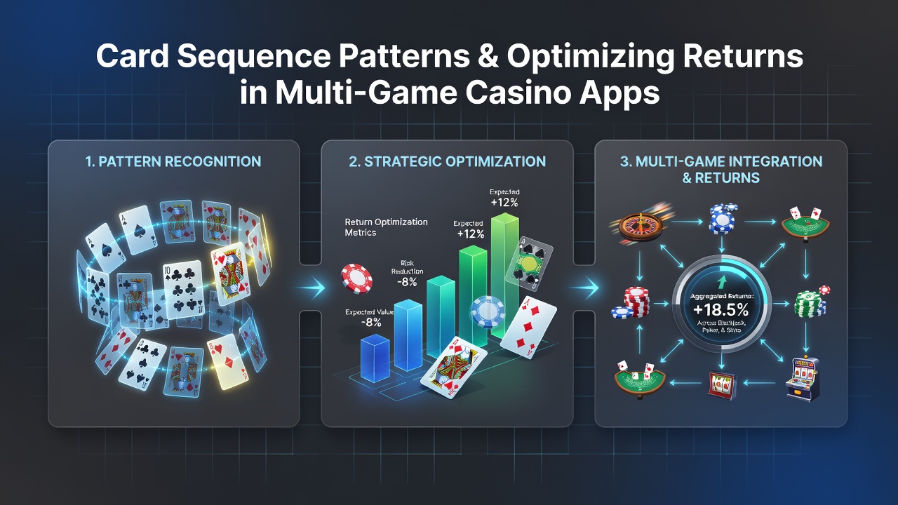 Screenshot of multi-game casino application interface highlighting sequence tracking features
