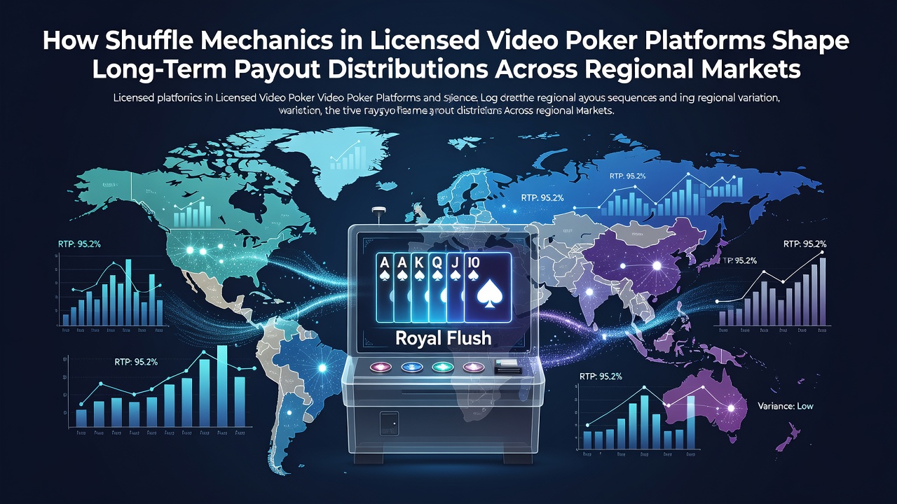 Illustration of video poker shuffle mechanics across regional platforms