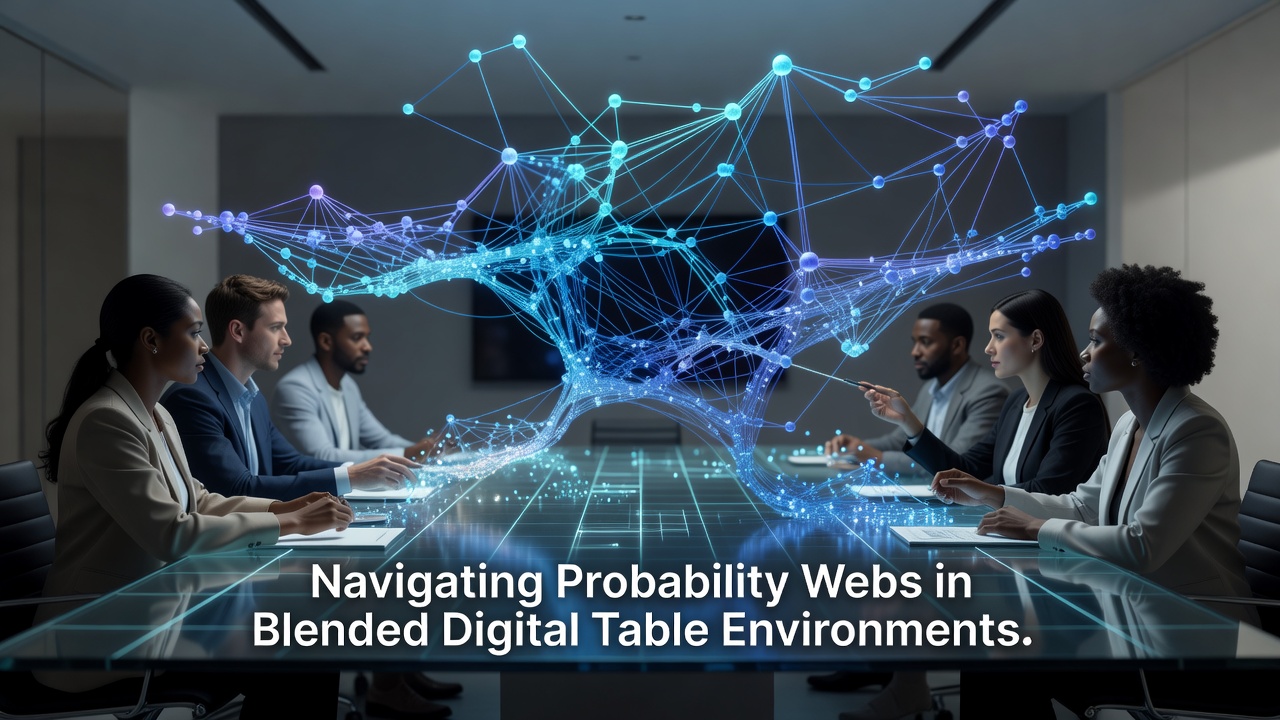 Digital table interface displaying interconnected probability indicators across multiple game variants