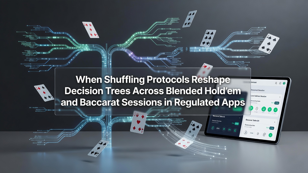 Diagram illustrating shuffling protocol variations across digital card game platforms